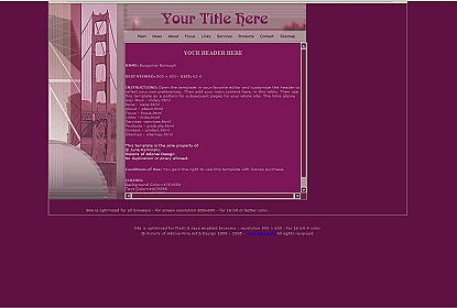 Burgundy Borough Suave Template