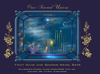 Eye to the Sky Wedding Web Template Screen Shot